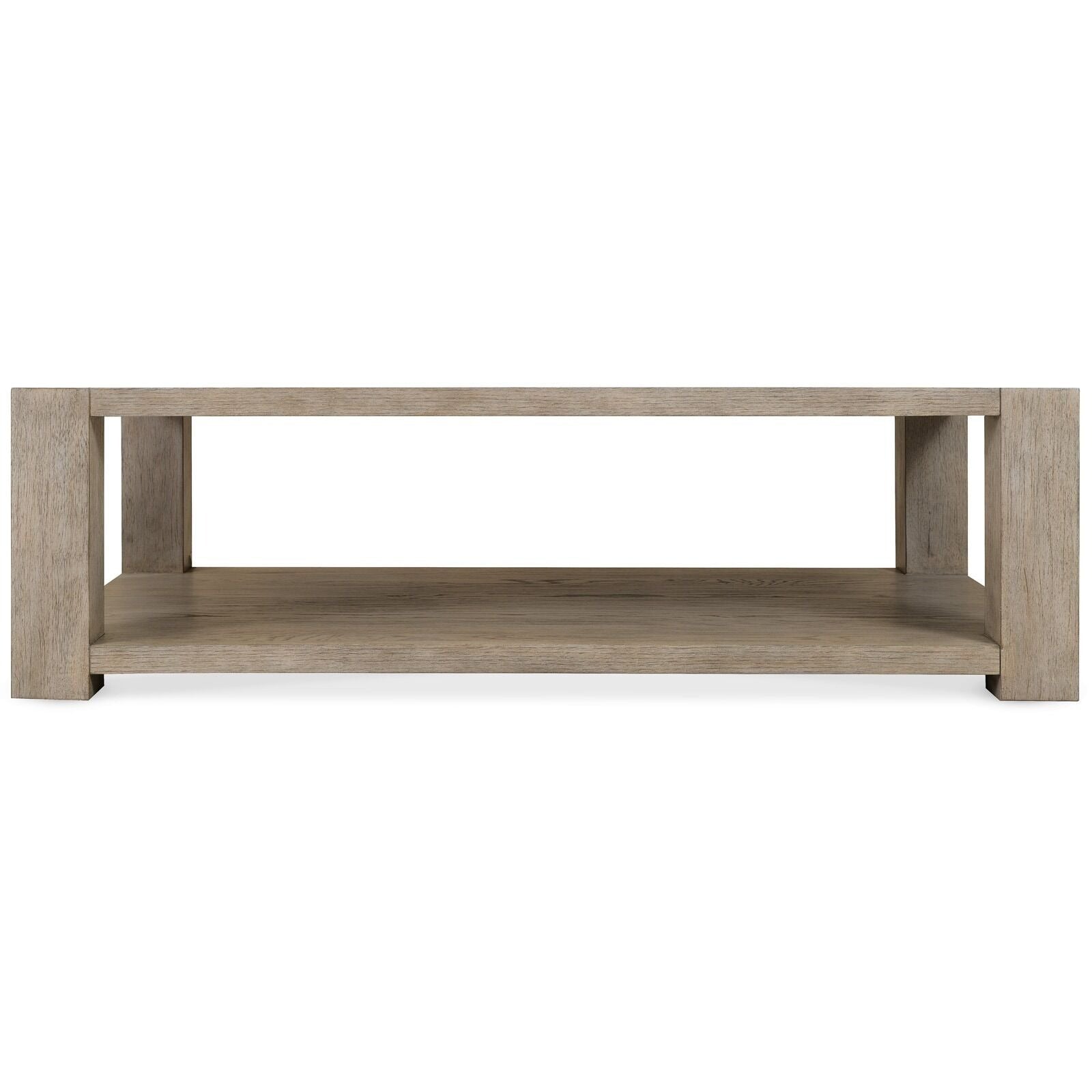 Hudson Greige Wooden Two Tier Rectangular Coffee Table