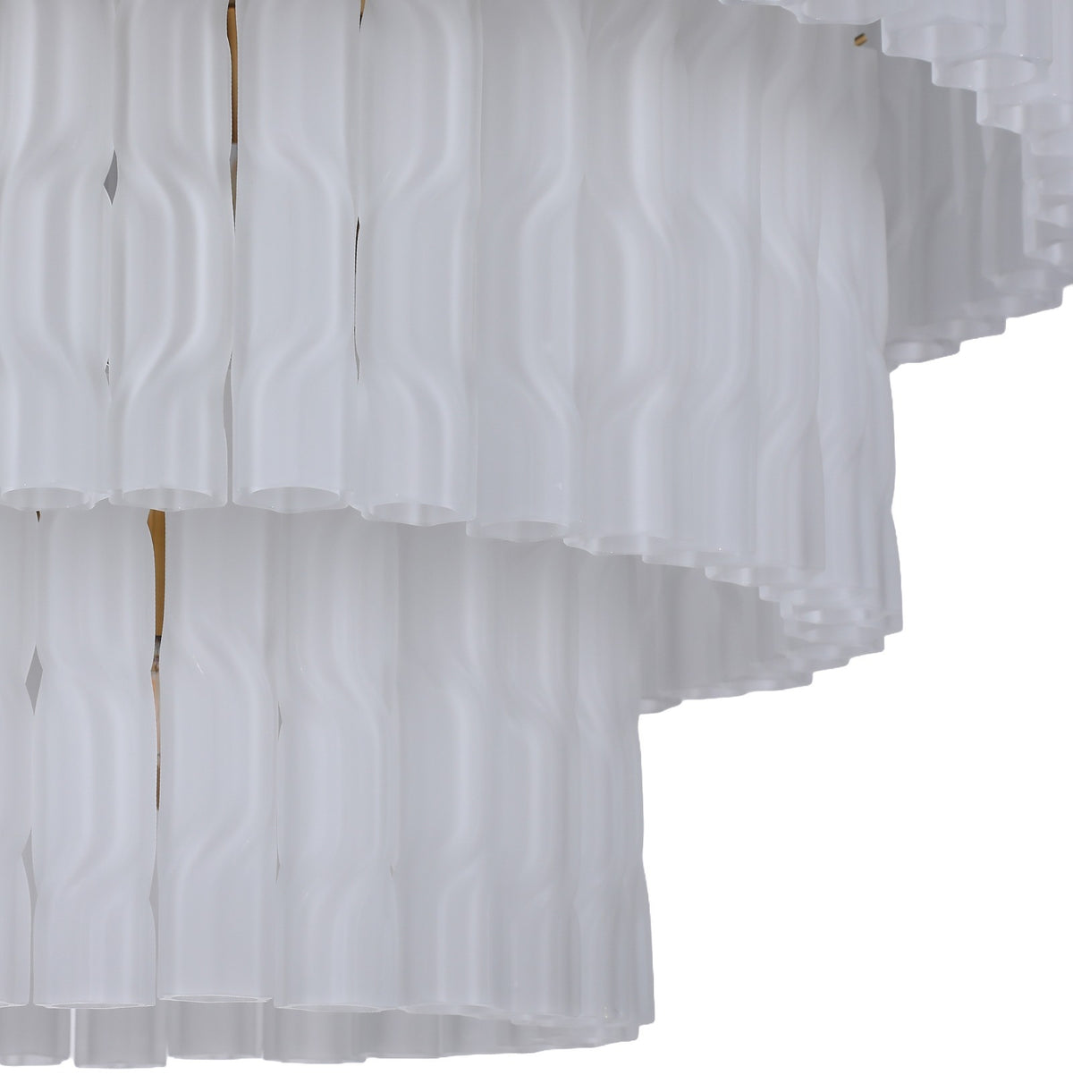 Ophelia Large Luxury Frosted Glass 3 Tier Chandelier