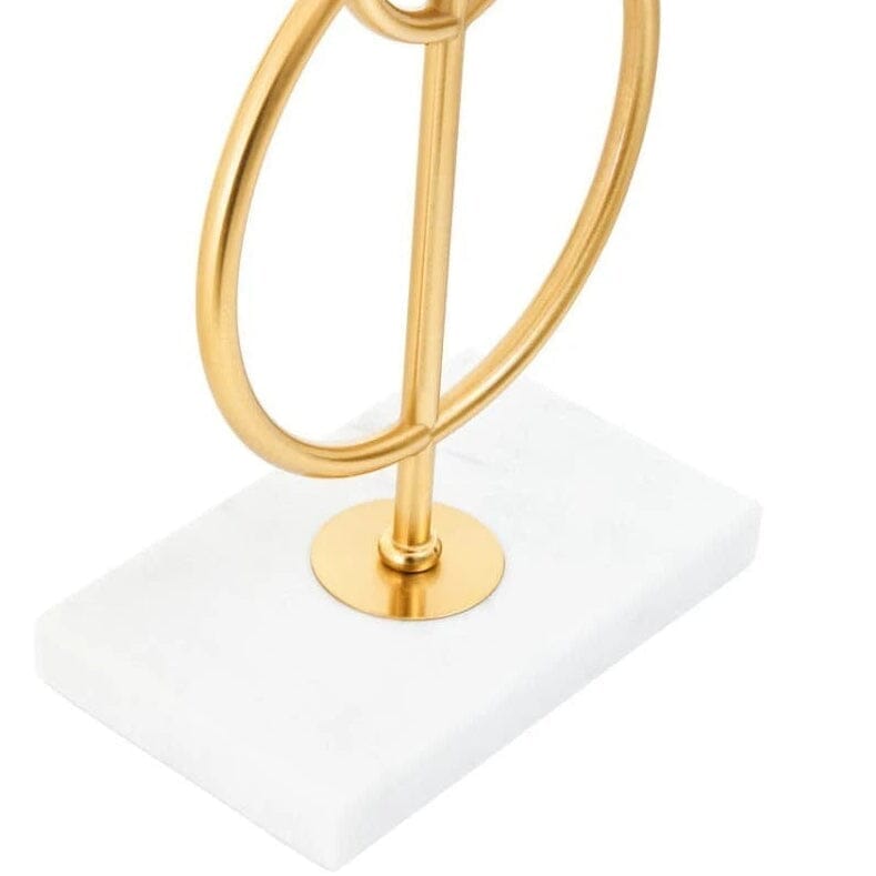 In Stock - Bellagio Gold Circles Table Lamp with Marble Base Lighting