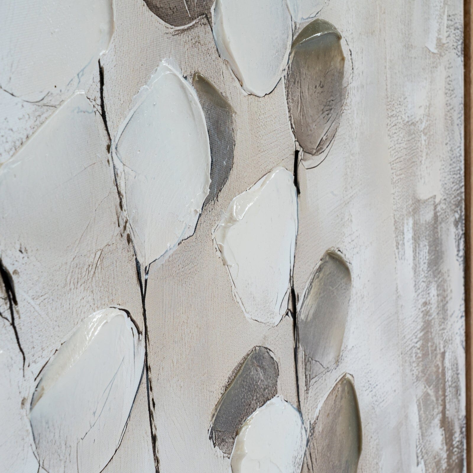 In Stock - Ila Neutral Leaf Print Framed Canvas Wall Art