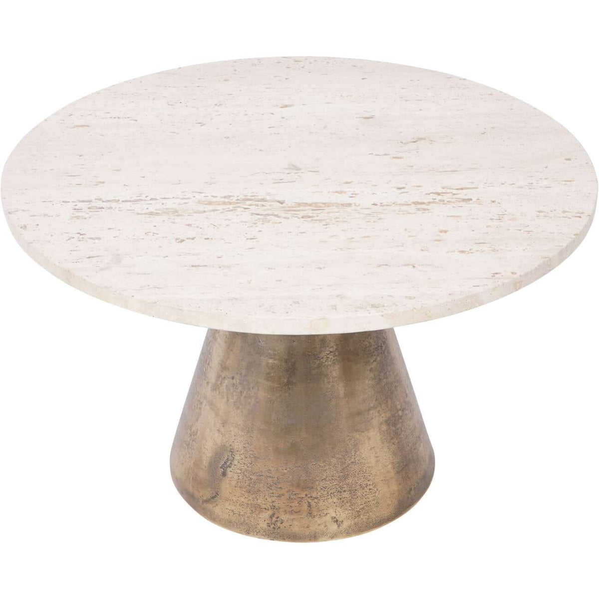 In Stock - Valiona Medium Gold & Marble Coffee Table Furniture