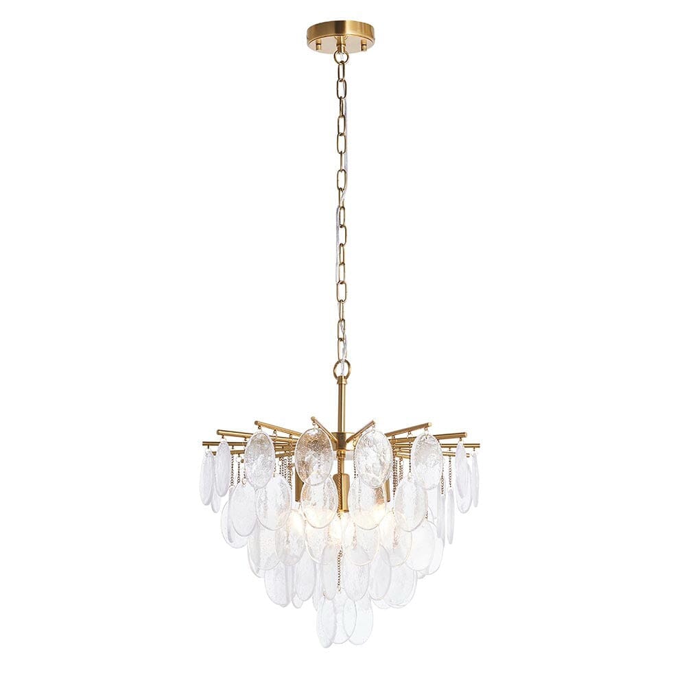 Ingrid Gold & Glass Droplet Pendant Ceiling Light Lighting