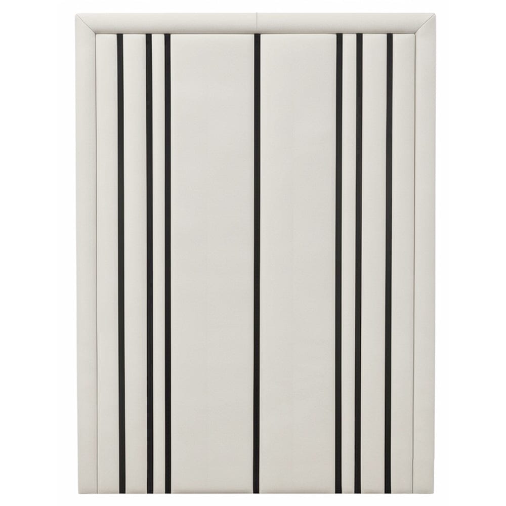 Isabelle Luxury Cream Velvet Headboard with Black Detailing Beds and Headboards
