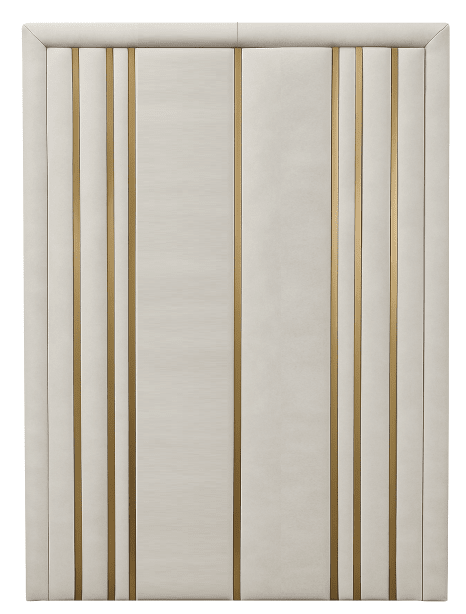 Isabelle Luxury Cream Velvet Headboard with Gold Detailing Beds and Headboards