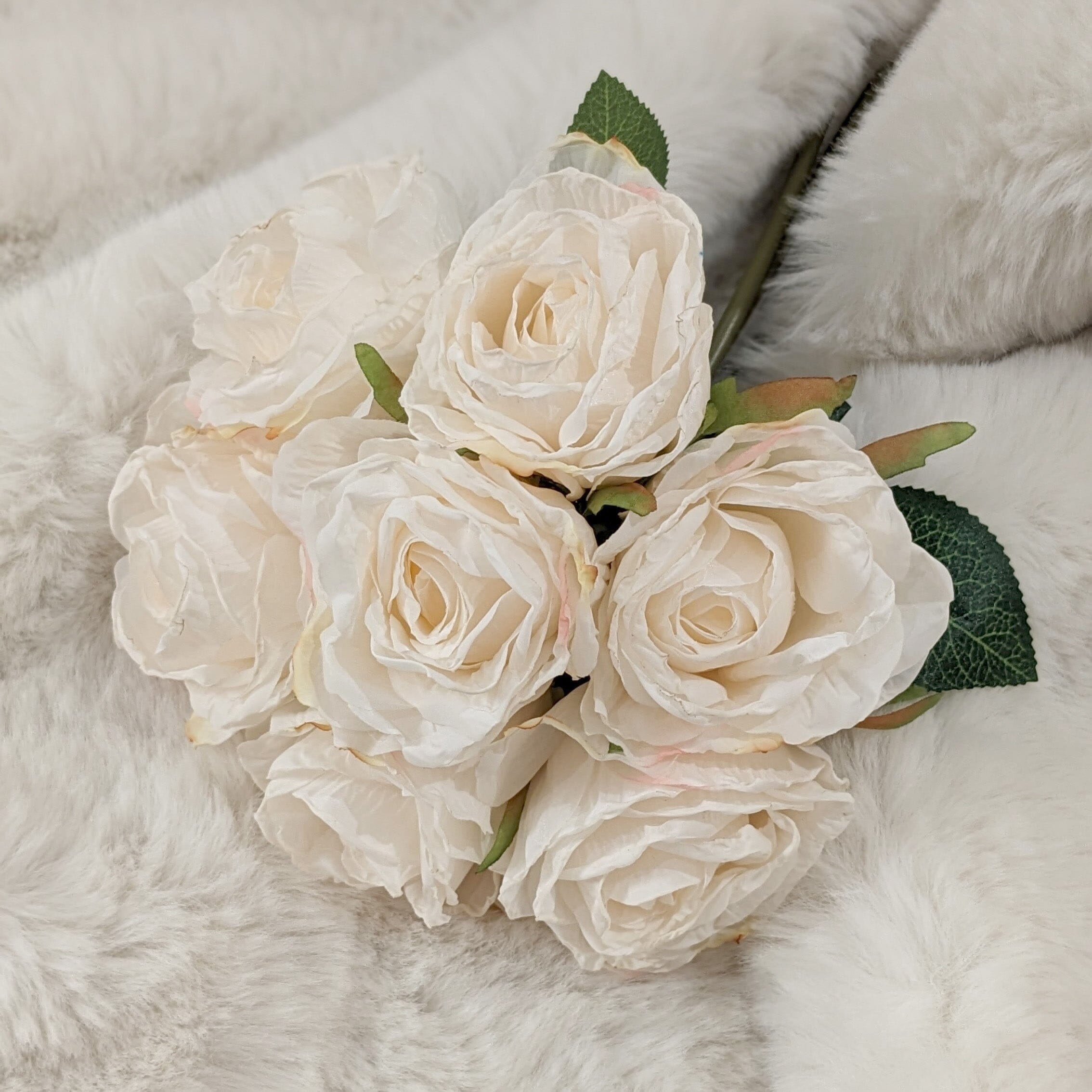 Ivory Bunch of Faux Rose Florals Accessories