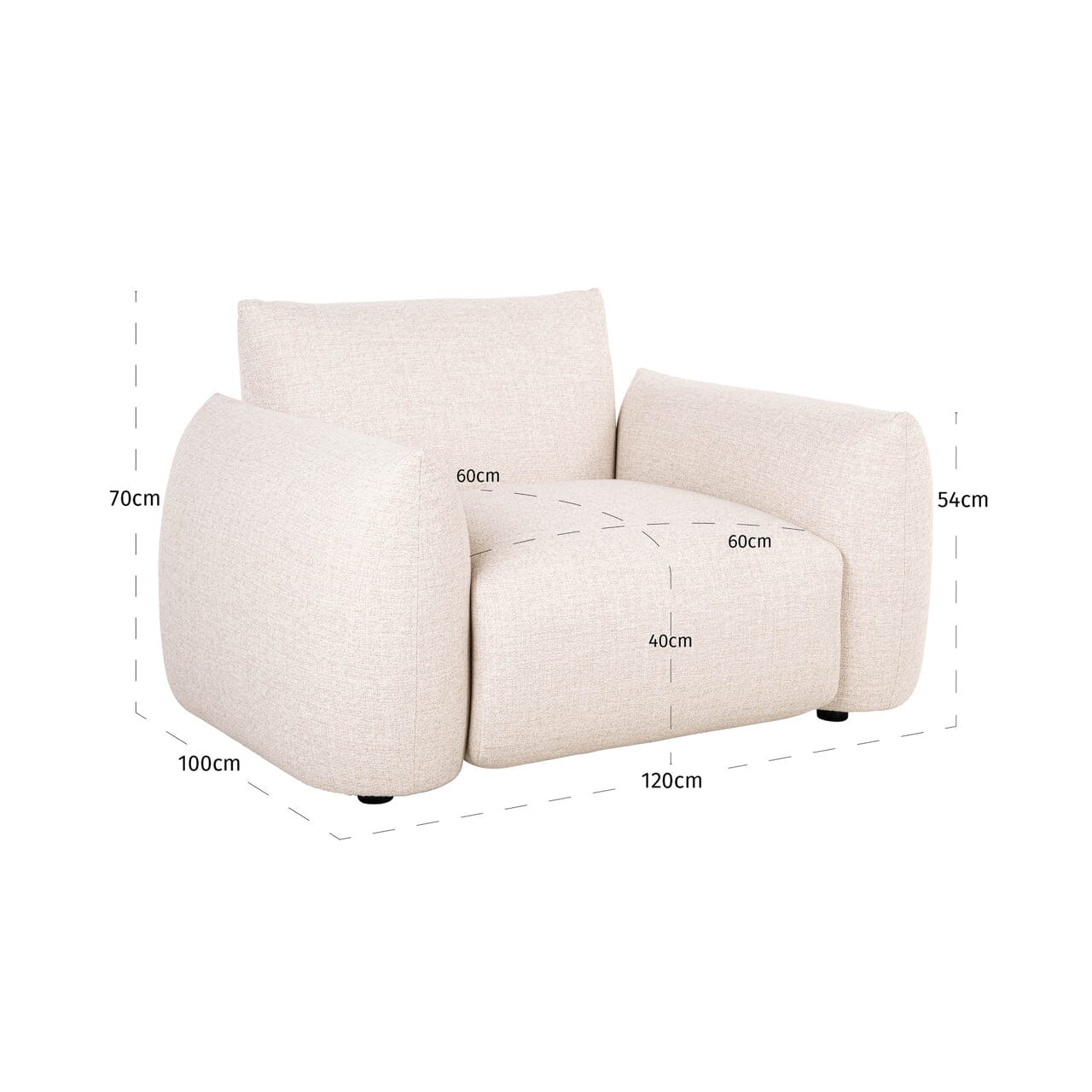 Jae Cream Upholstered Outdoor Lounge Chair Outdoor