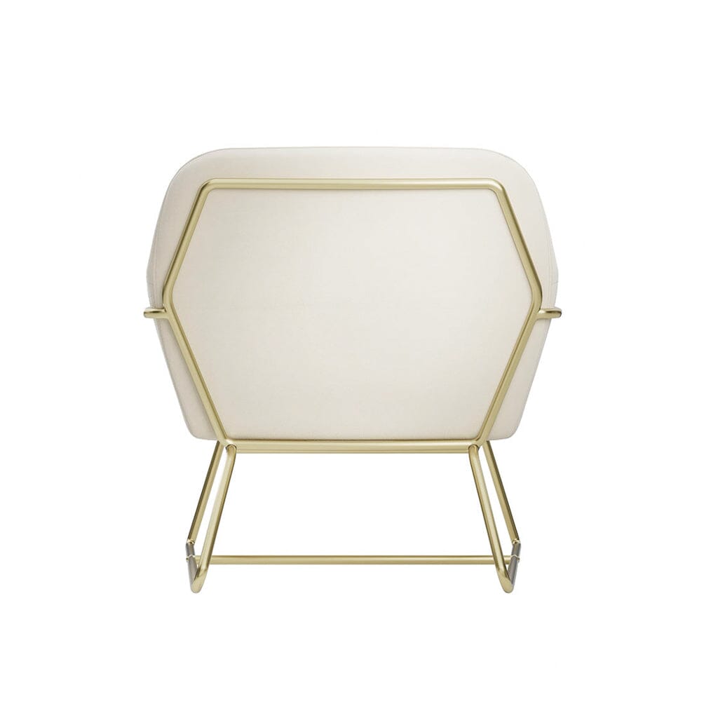 Jaycee Cream & Gold Accent Chair Furniture
