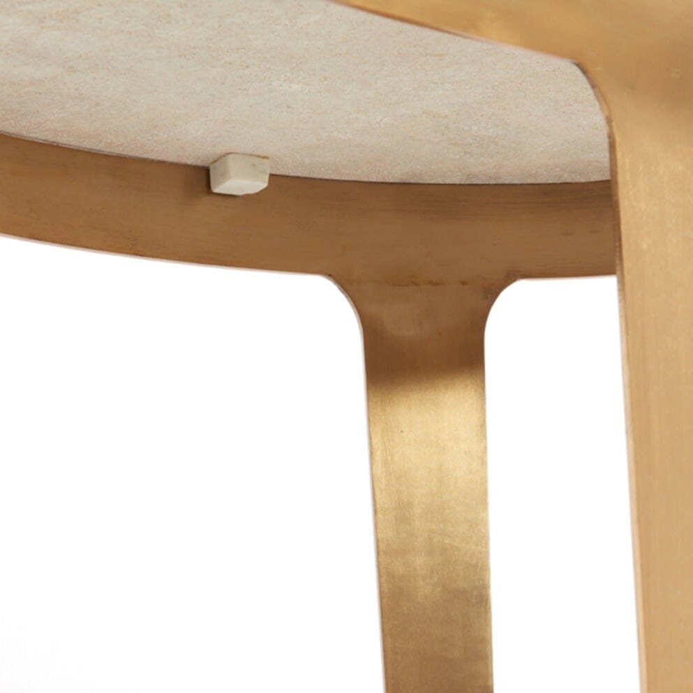 Josephine Antique Bronze Abstract Shaped Console Table with Taupe Marble Top Furniture