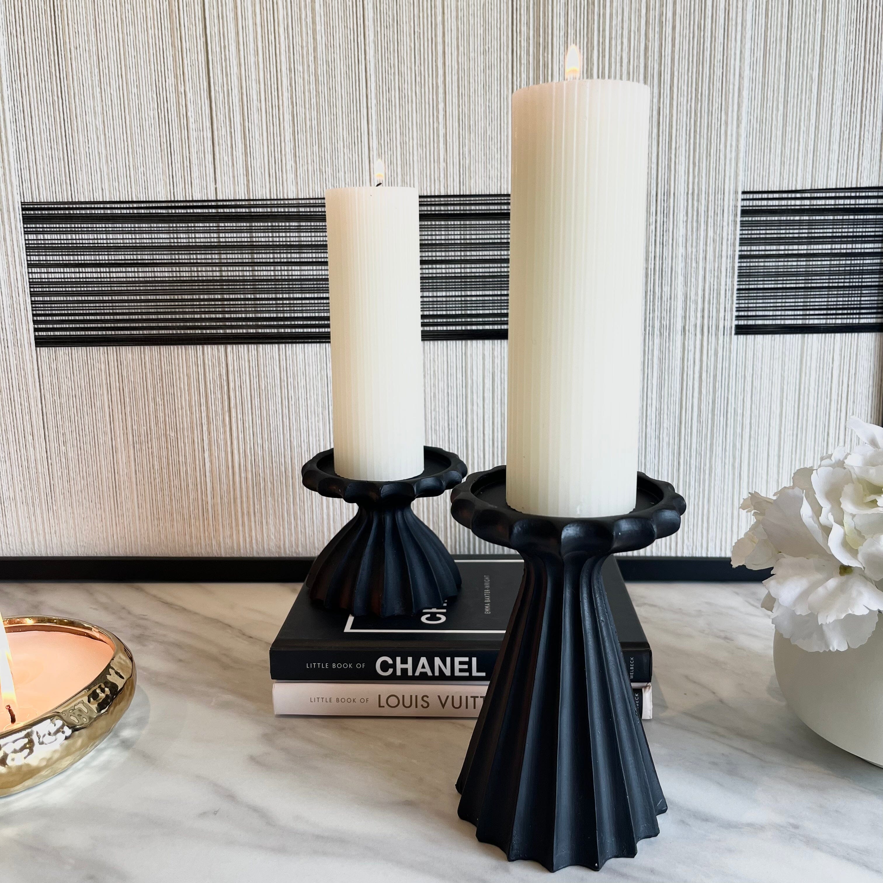 Jozette Black Decorative Candle Holder Accessories
