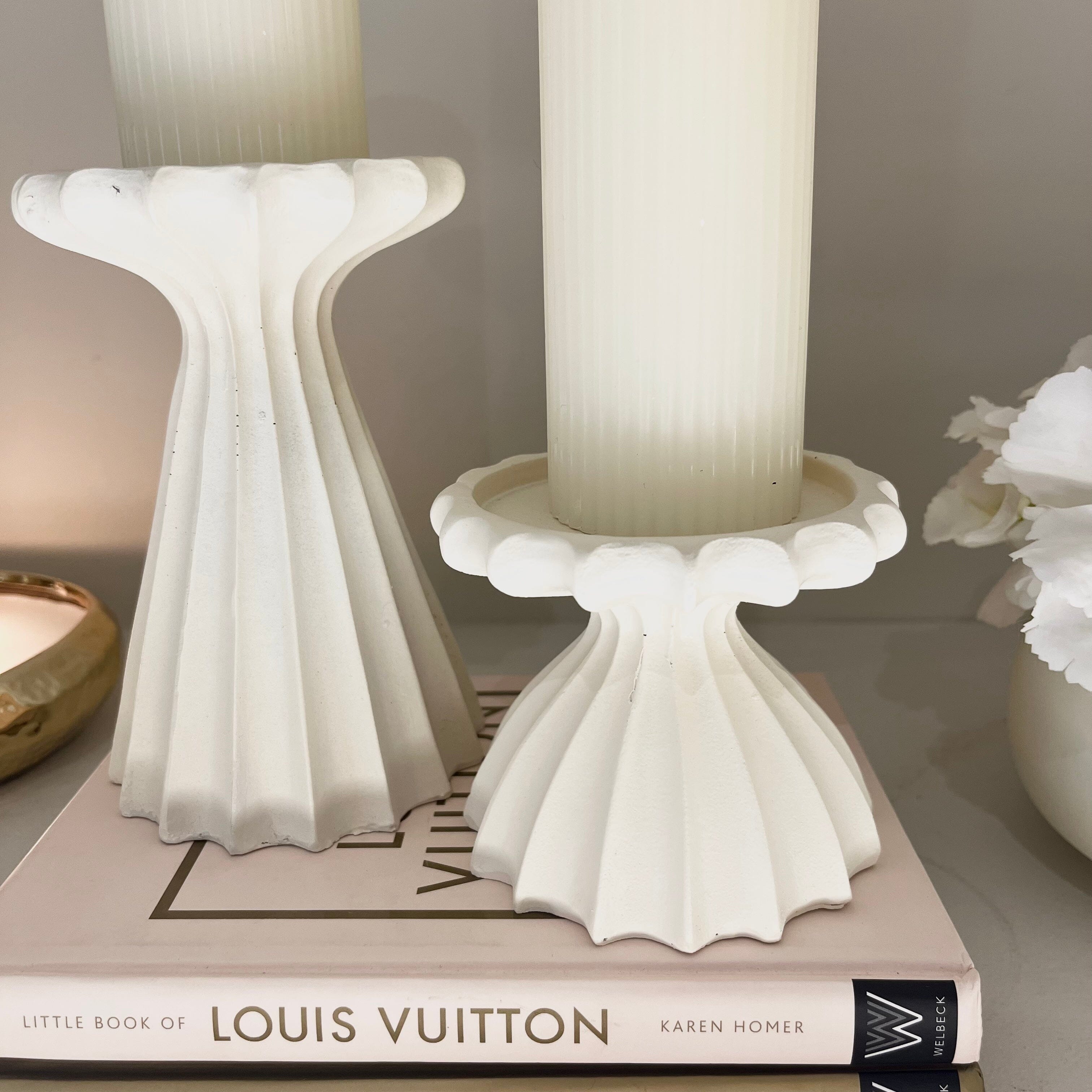 Jozette Mini White Decorative Candle Holder Accessories