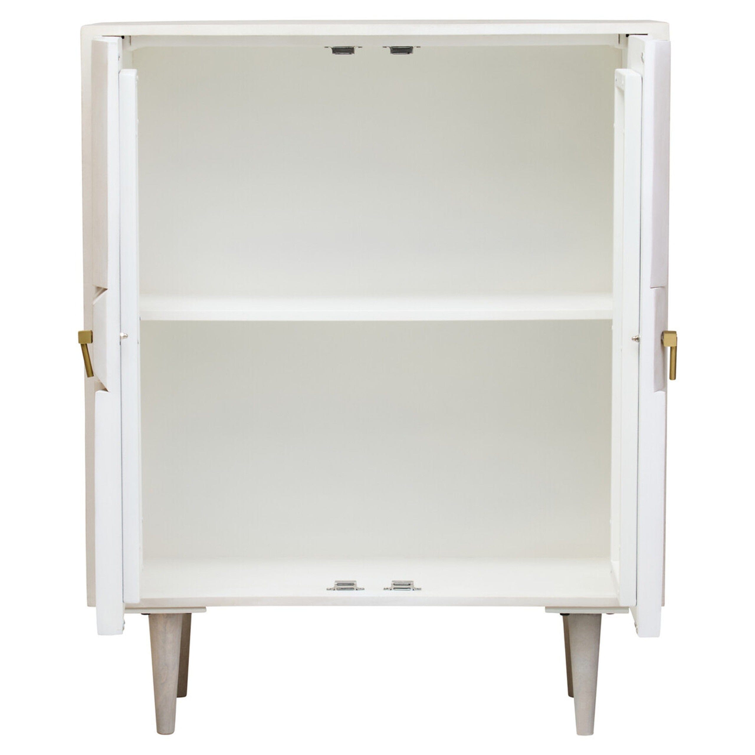 Juni 2 Door Geometric Whitewash Wood Sideboard Furniture