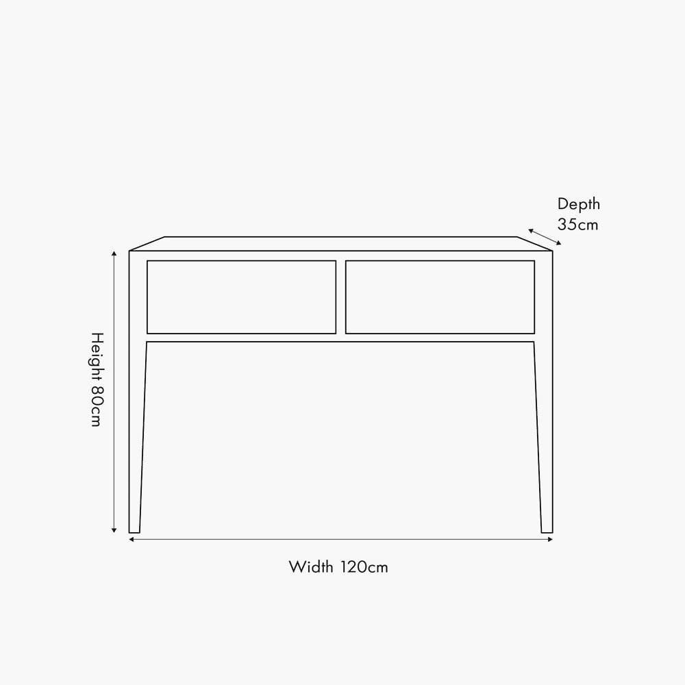 Kamala Light Grey Mango Wood 1 Drawer Console Table Furniture