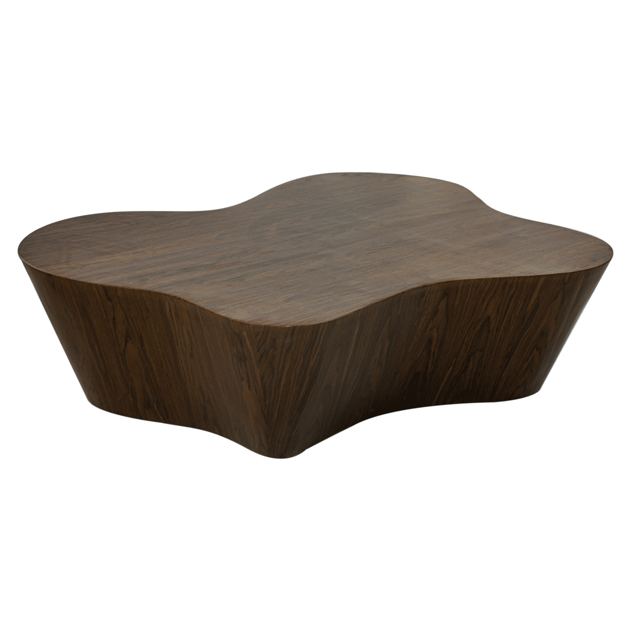 Kemper Walnut Wood Abstract Coffee Table Furniture