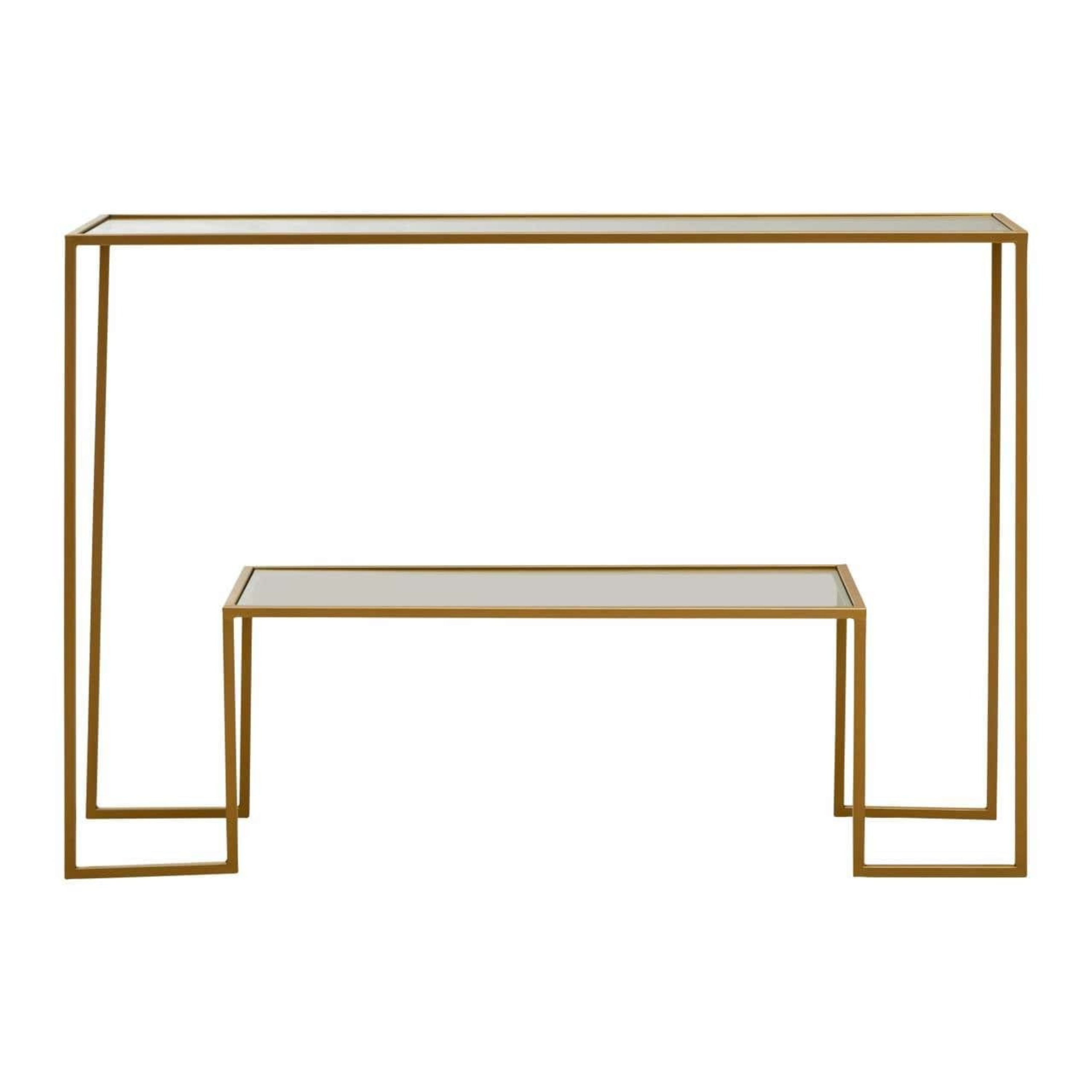 Kova Gold & Glass Console Table Furniture
