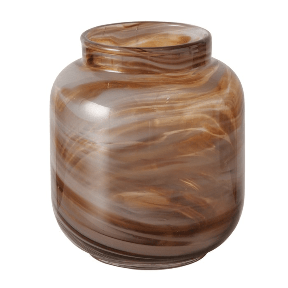 Kramer Brown Marble Glass Vase Accessories
