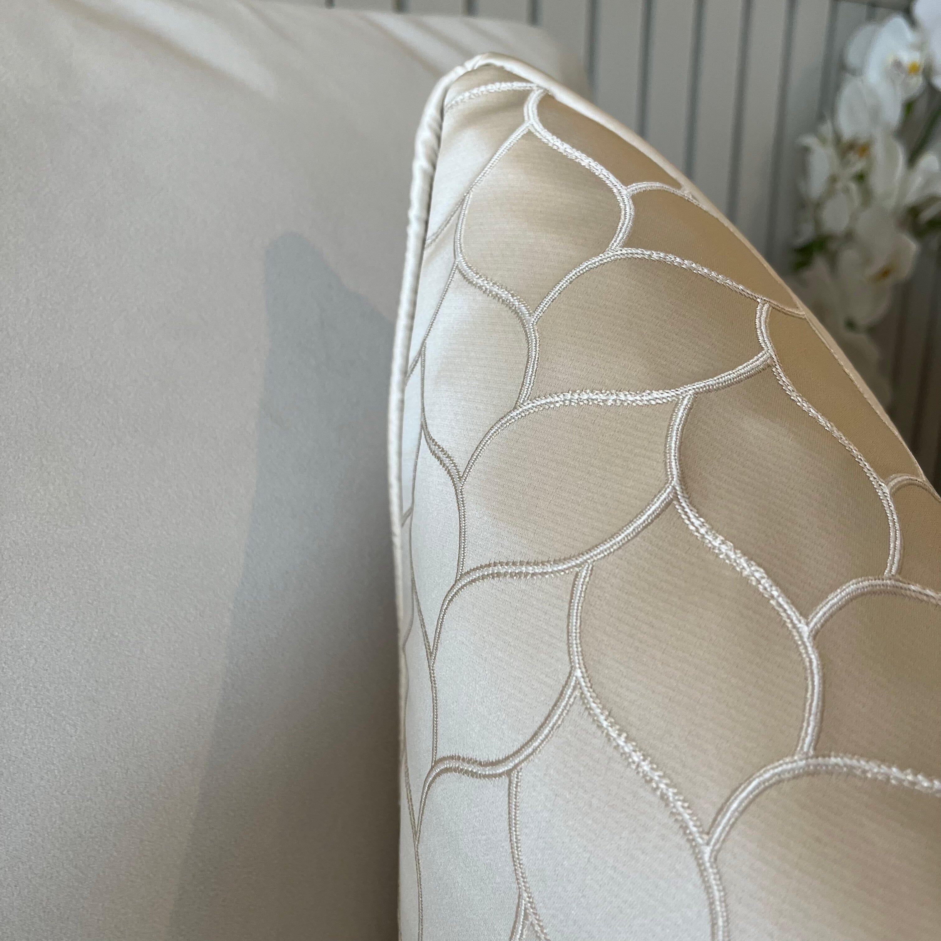 Kyoto Beige Textured Patterned Cushion Cover - 50x50cm Textiles