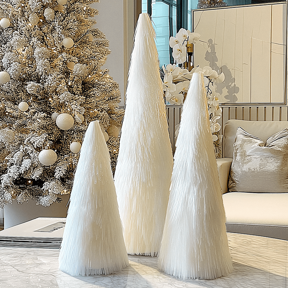 Large White Decorative Christmas Tree Ornament Accessories