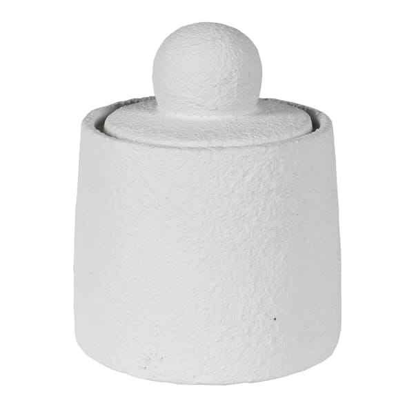 Laurel White Textured Decorative Jar Accessories