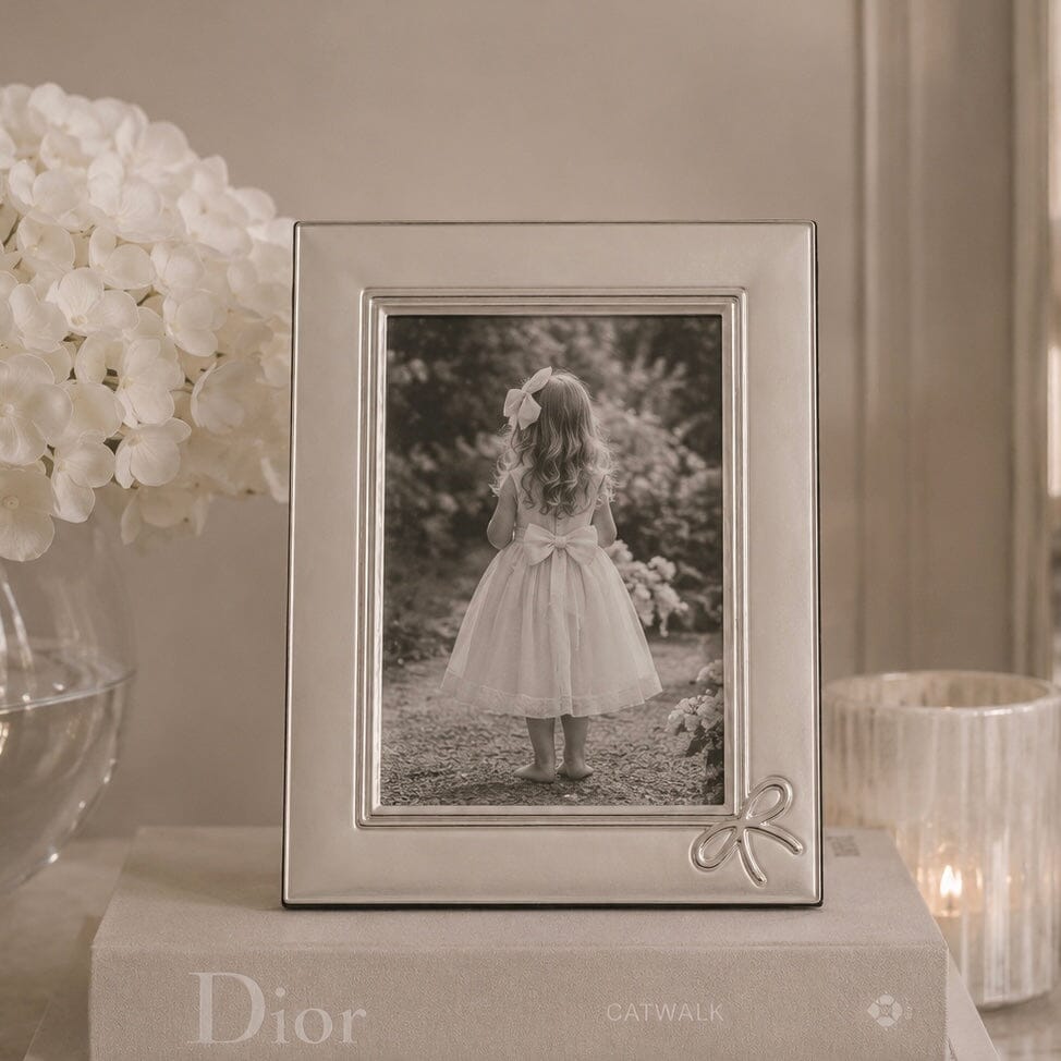 Leonie Silver Bow Detail Photo Frame - 4x6" Accessories