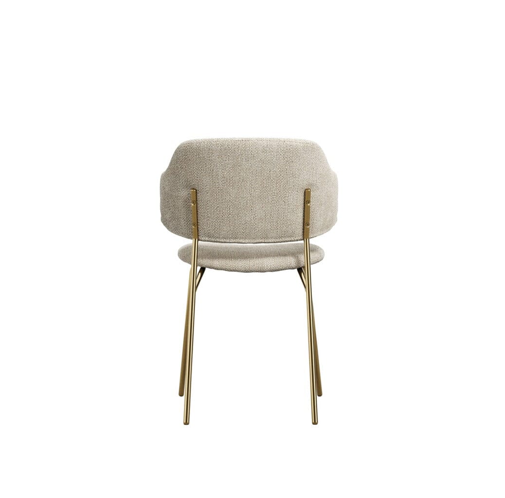Libbie Beige & Gold Dining Chair Furniture