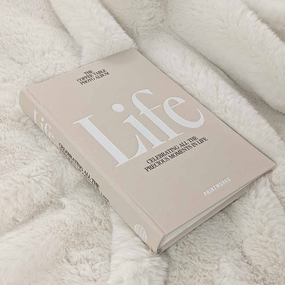 Life' Oatmeal Decorative Coffee Table Photo Album Accessories