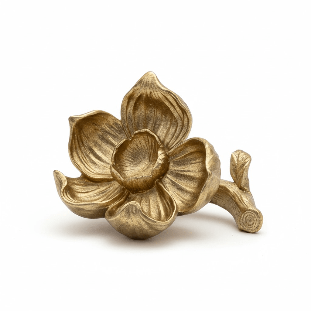Lillia Gold Flower Decorative Ornament Accessories