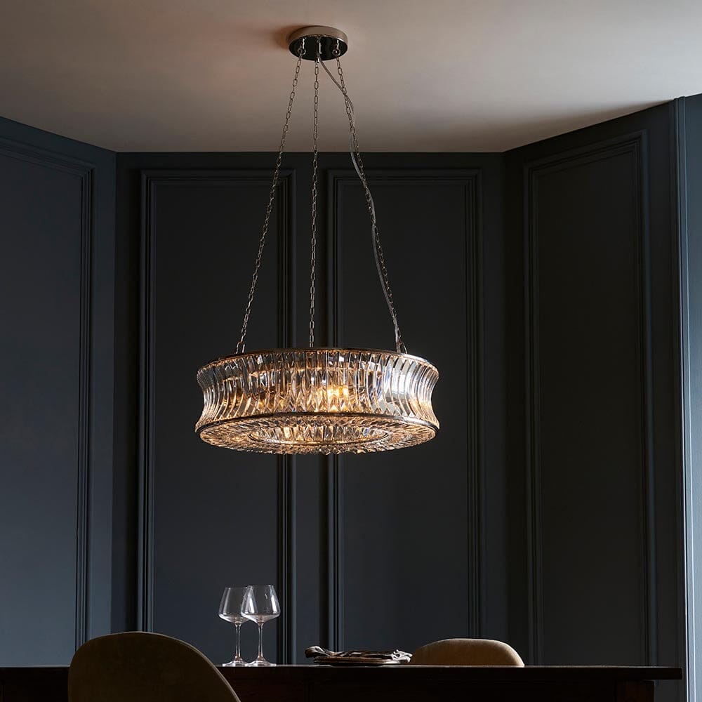 Limone Nickel & Glass 6 Light Pendant Ceiling Light Lighting