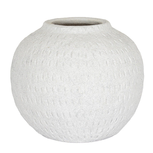 Lis Neutral Large Ceramic Round Vase Accessories