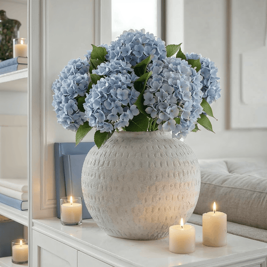 Lis Neutral Large Ceramic Round Vase Accessories