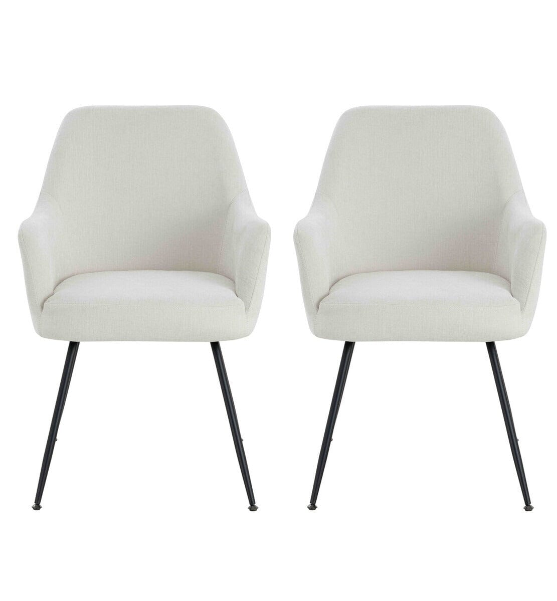 Liza Cream Textured Dining Chairs - Set of 2 Furniture