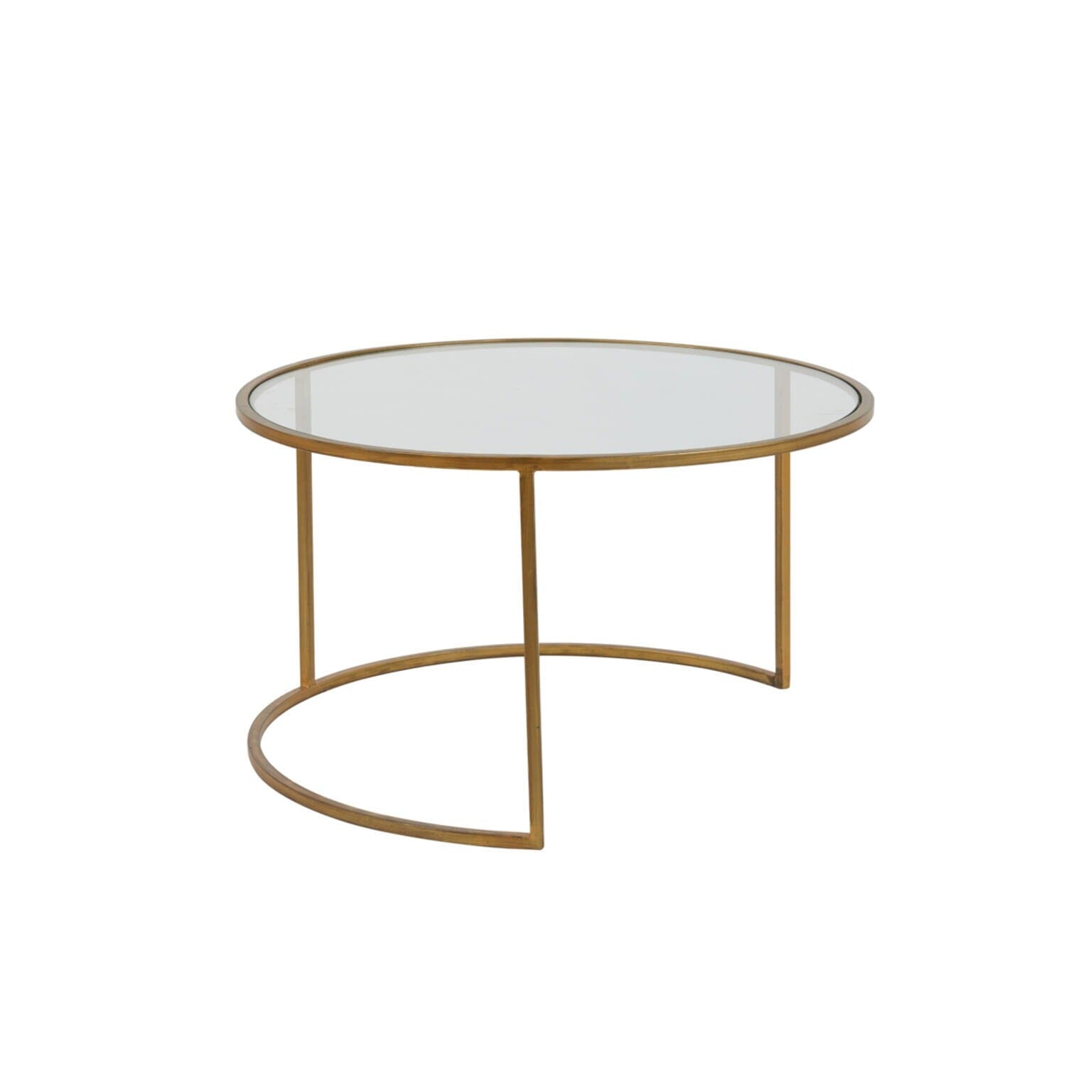 Loire Gold & Glass Nested Coffee Tables - Set of 2 Furniture