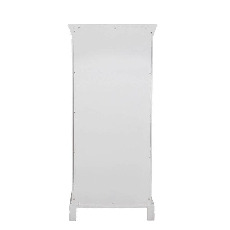 Louvre White Wooden 5 Drawer Tall Chest of Drawers Furniture