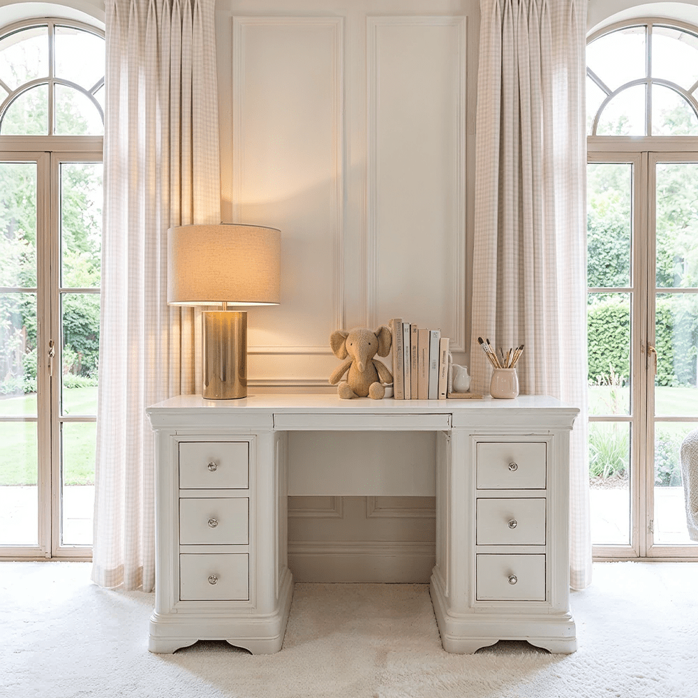 Louvre White Wooden Dressing Table