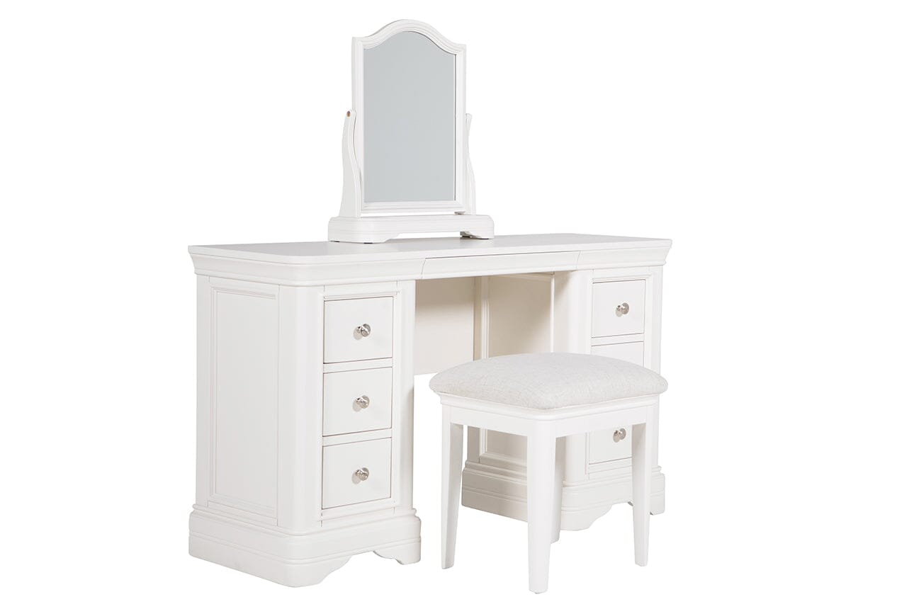 Louvre White Wooden Dressing Table Mirror Accessories
