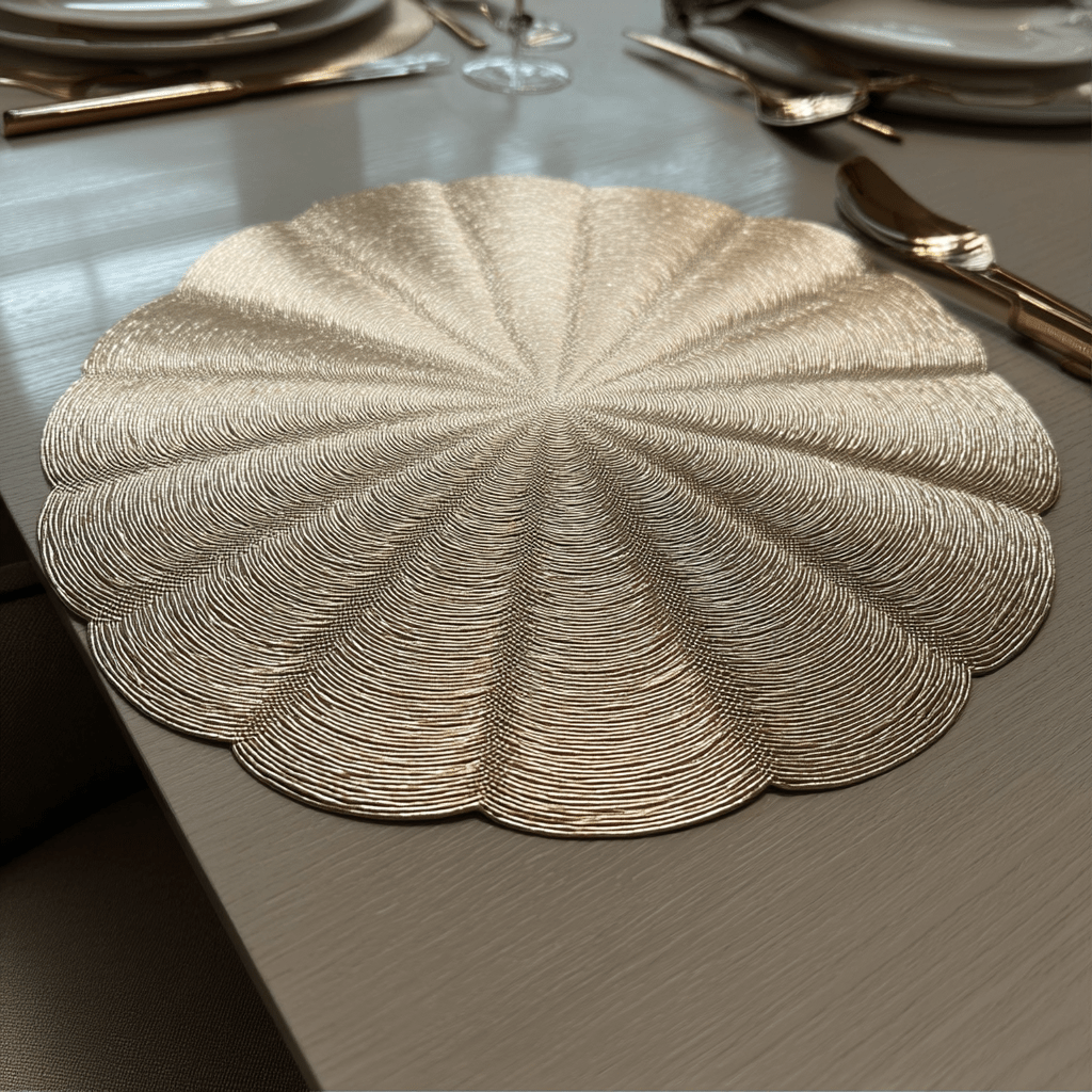 Lyra Gold Round Placemat Accessories