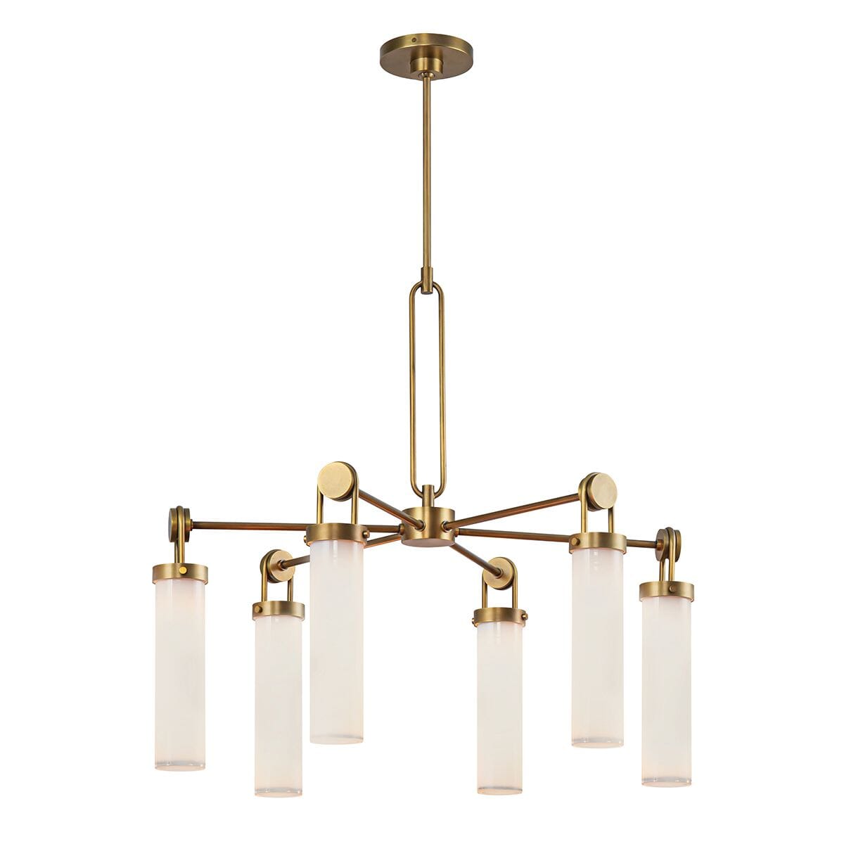 Maelis Gold 6 Light Cylinder Pendant Ceiling Light Lighting