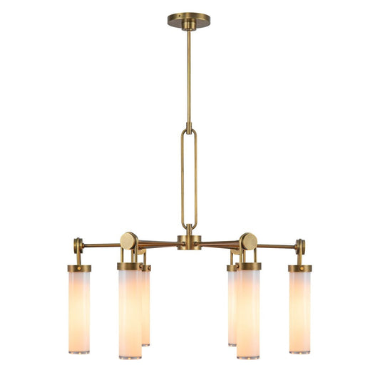 Maelis Gold 6 Light Cylinder Pendant Ceiling Light Lighting