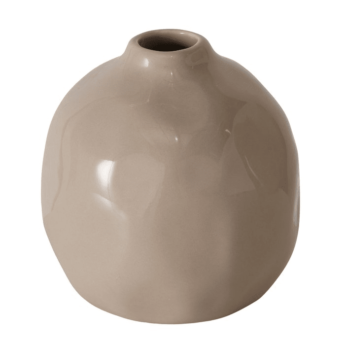 Maja Mini Taupe Decorative Round Vase Accessories