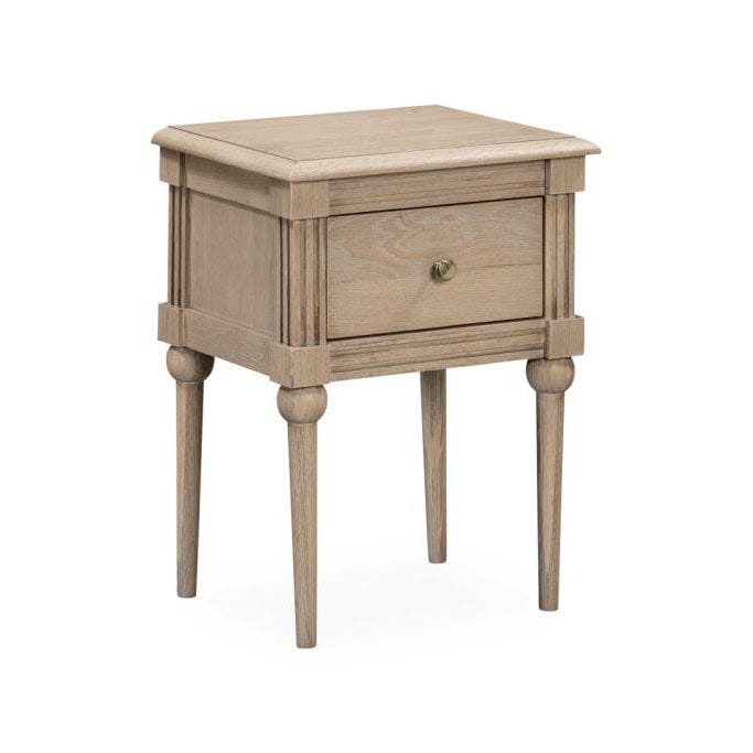 Malibu Washed Wood 1 Drawer Bedside Table Furniture