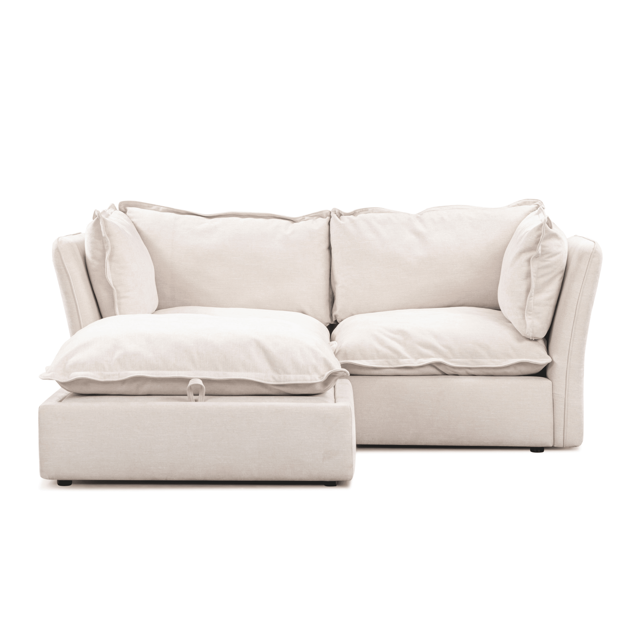 Mallow Coastal Weave 2 Seater Sofa with Storage Footstool Sofa
