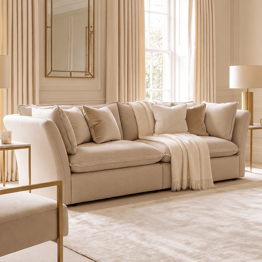 Mallow Coastal Weave Linen 2 Seater Sofa Sofa