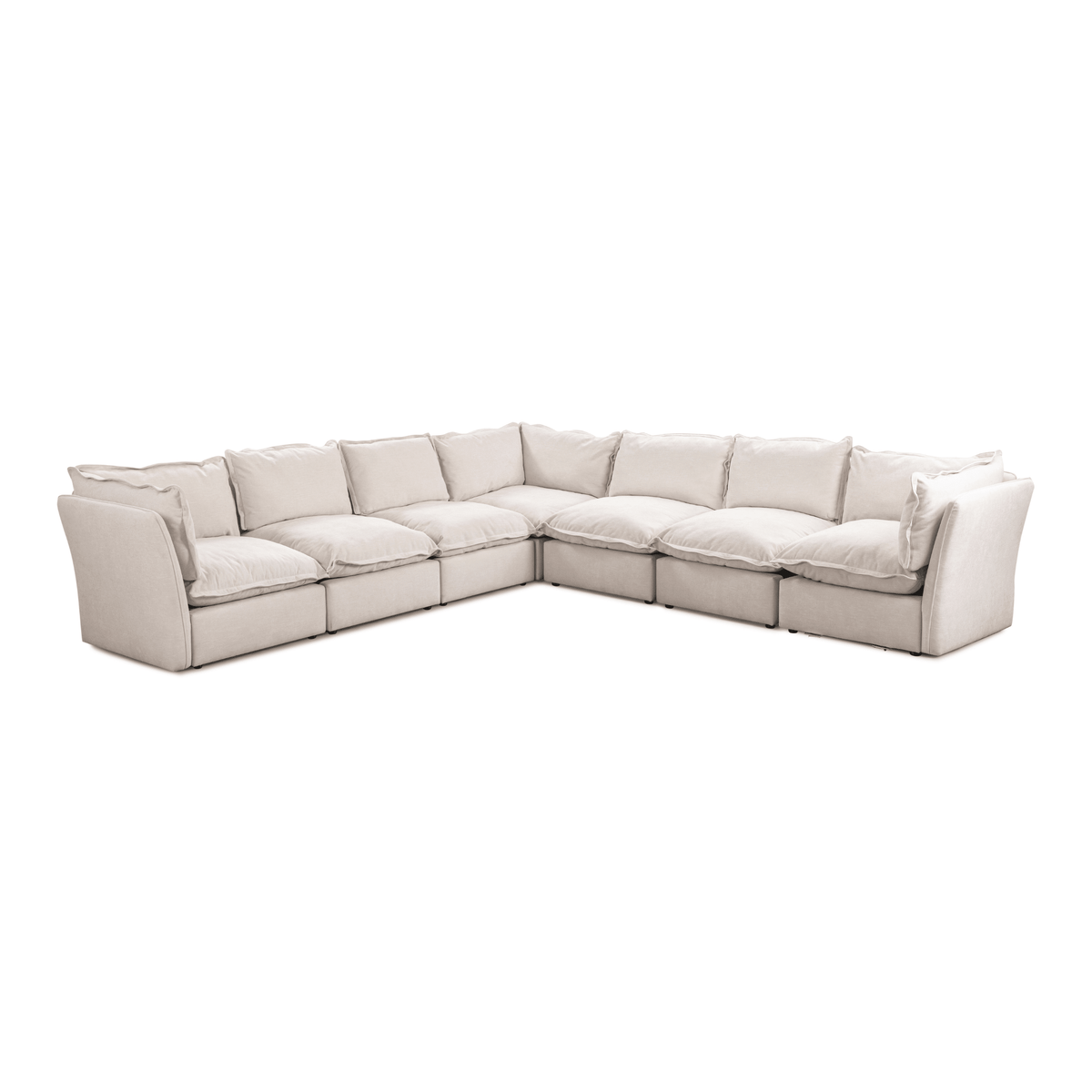Mallow Coastal Weave Linen XL Corner Sofa Sofa