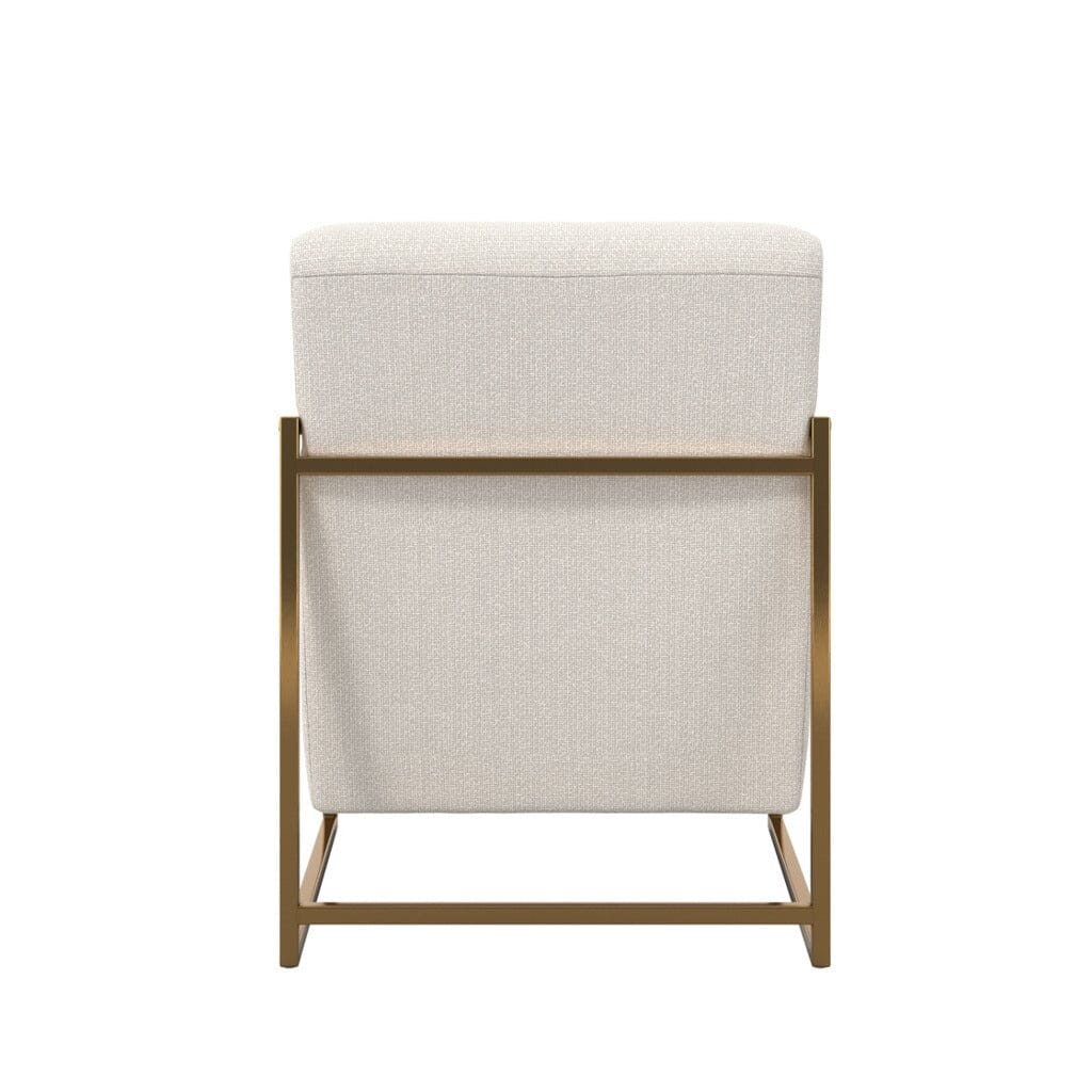 Manila Cream Textured Accent Chair with Gold Frame Furniture