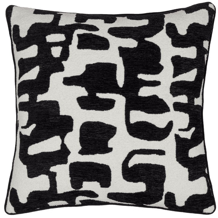 Manu Monochrome Abstract Pattern Cushion- 50x50cm