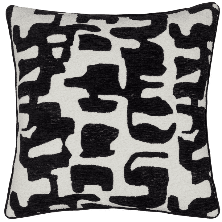 Manu Monochrome Abstract Pattern Cushion Cover - 50x50cm Textiles