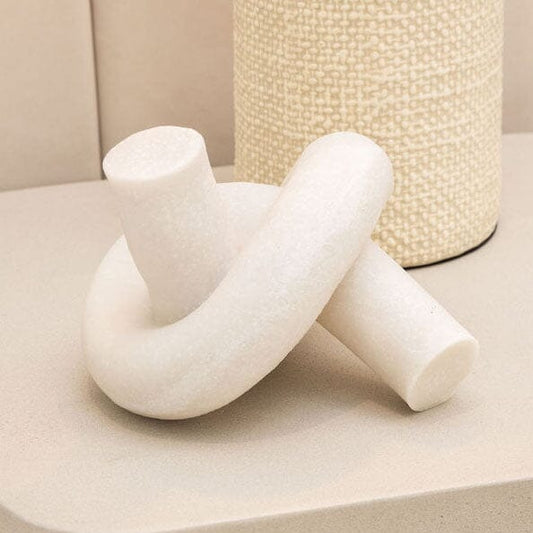 Marina White Stone Decorative Knot Ornament Accessories