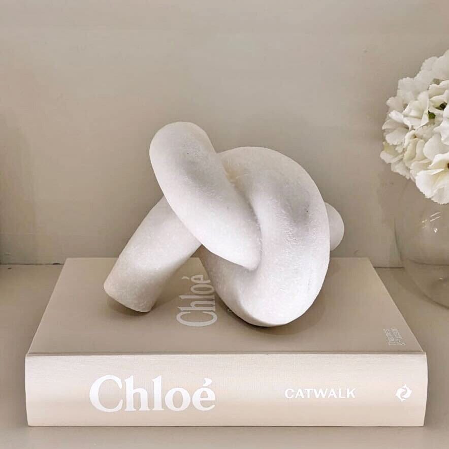 Marina White Stone Decorative Knot Ornament Accessories