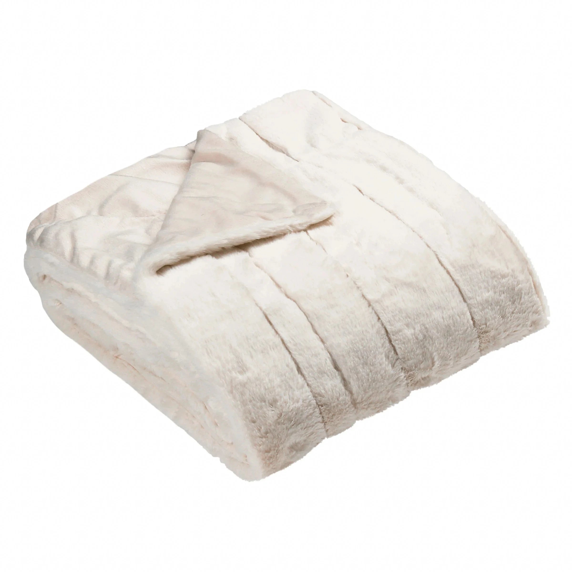 Marlowe Cream Faux Fur Throw Textiles