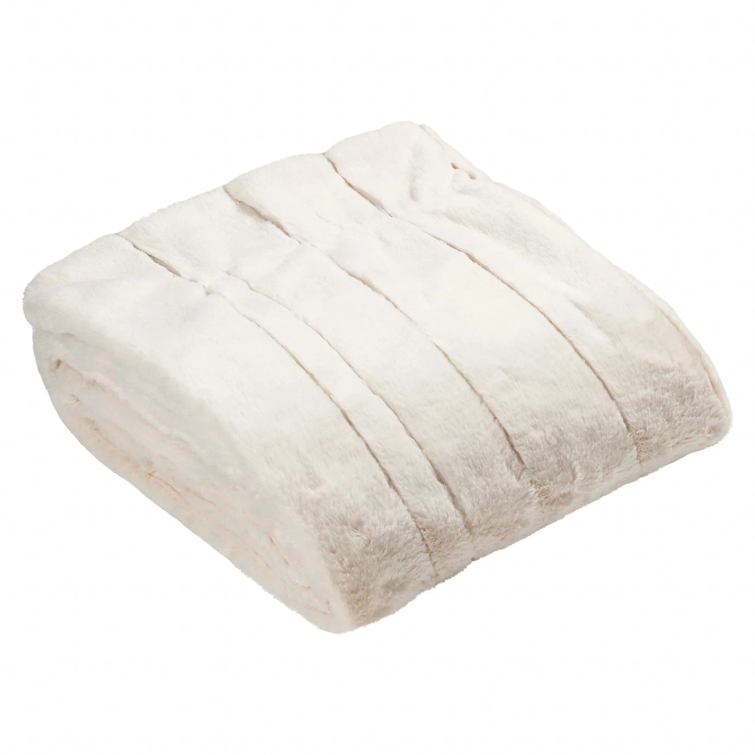 Marlowe Cream Faux Fur Throw Textiles
