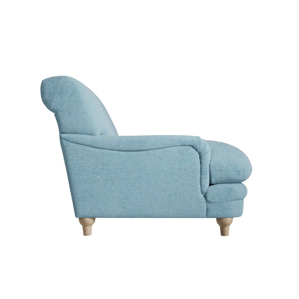 Marshmallow Light Blue Velvet Squashy Chair Furniture